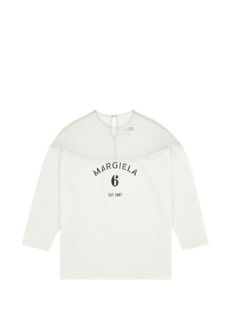 Maglia con stampa donna bianca MM6 MAISON MARGIELA | S62GD0213 M20108101